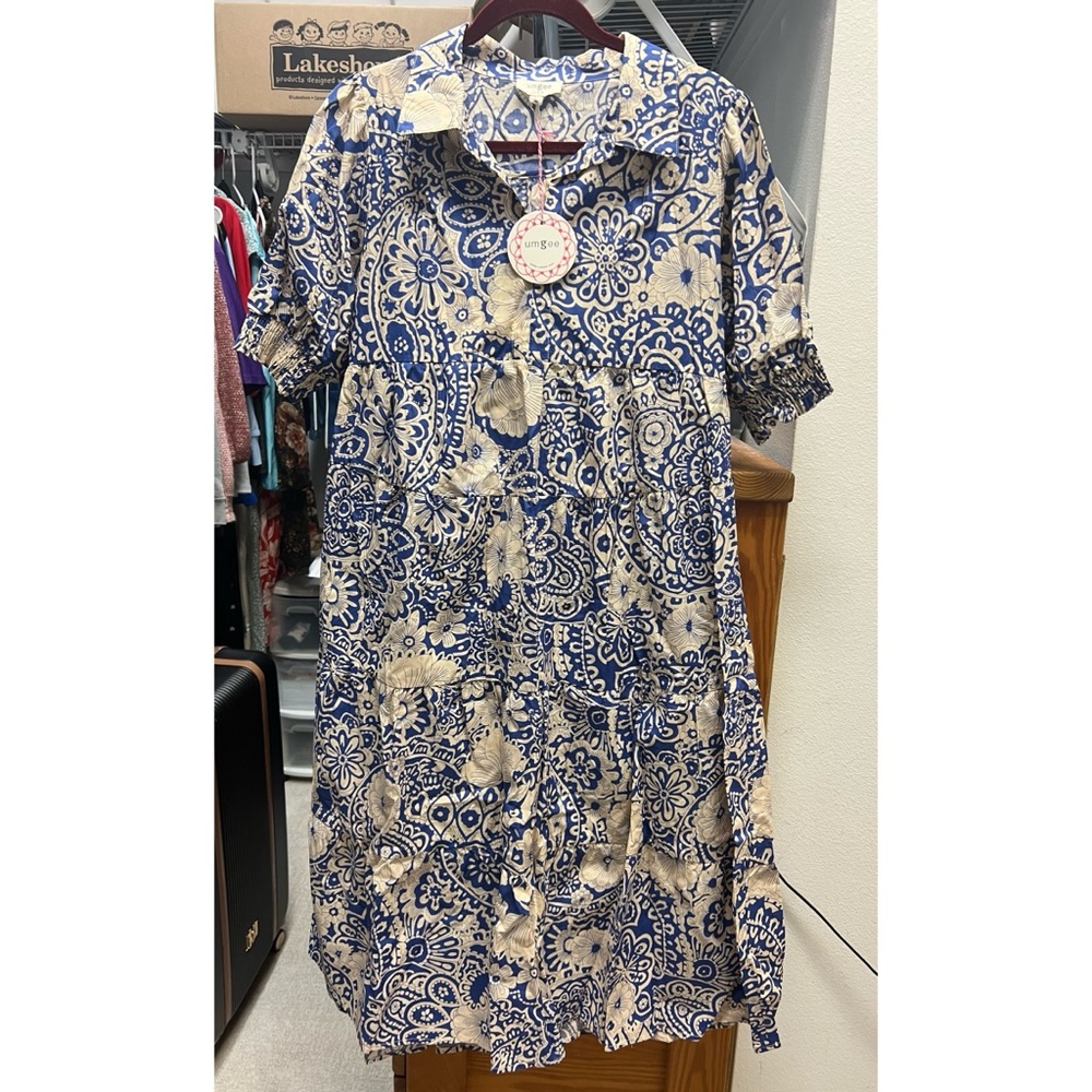 Umgee Blue Midi Dress